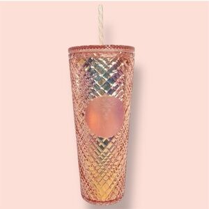 Starbucks Venti Rose Gold Tumbler with Straw
